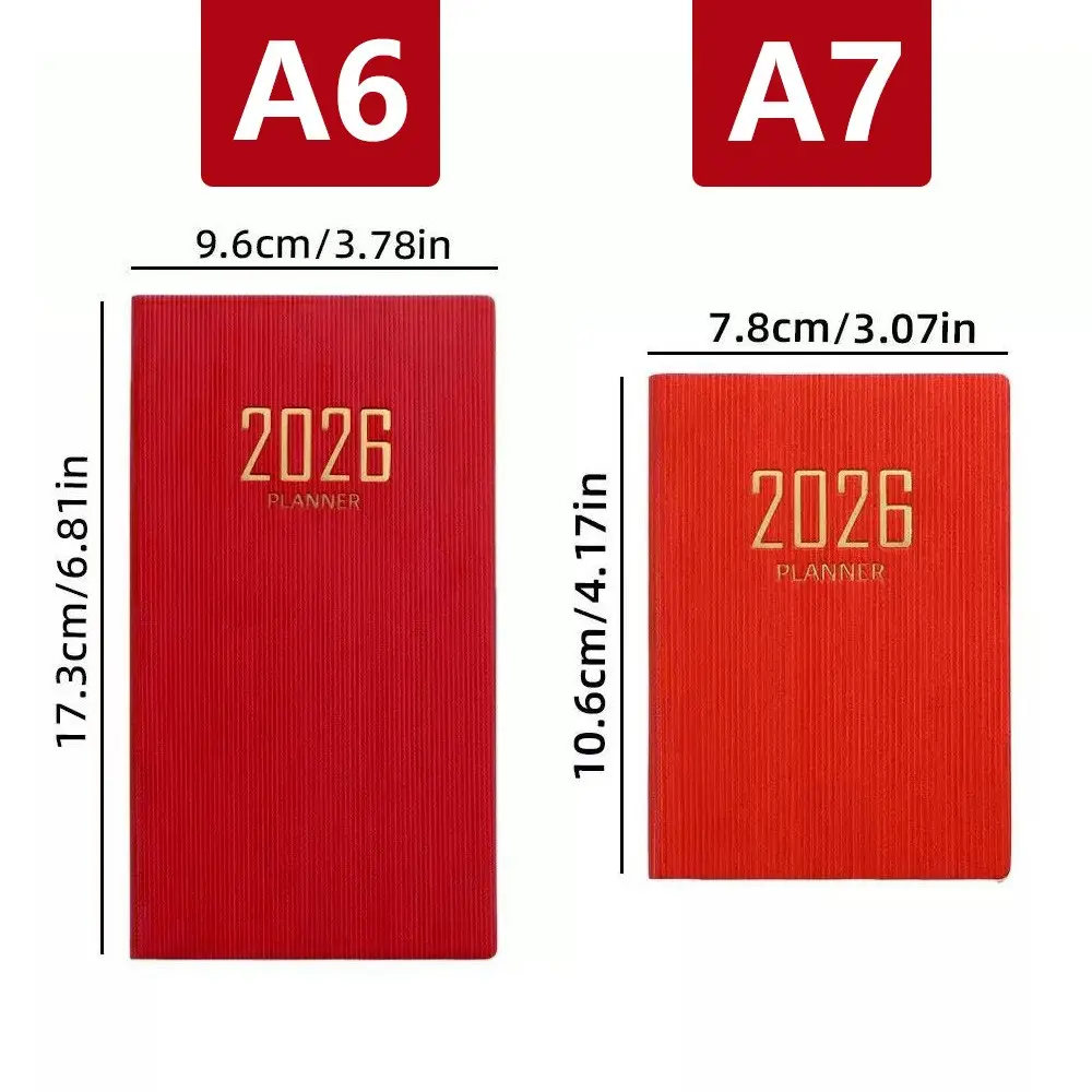A6/A7 2026 Student Pocket Planner, Calendar Notebook - A-Z Letter