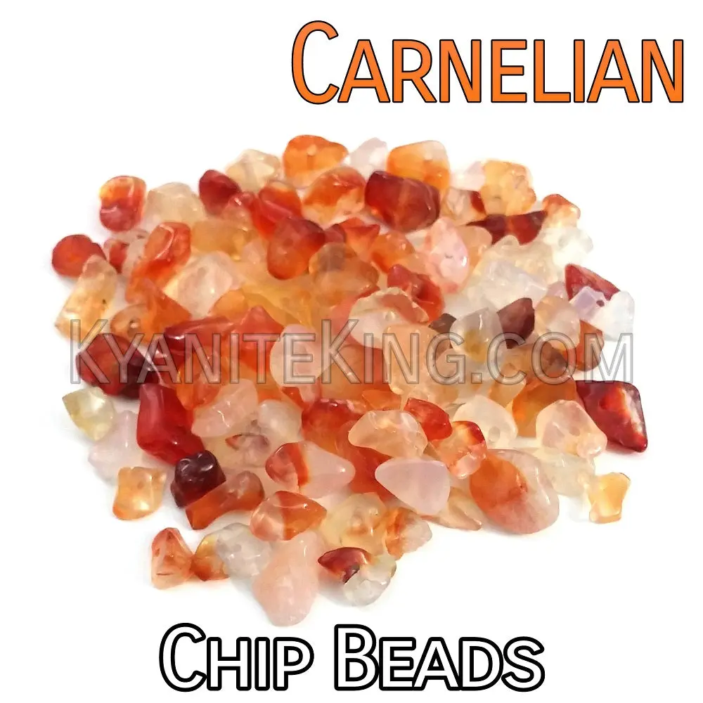 Carnelian Chip Beads – Package of 100