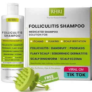 Folliculitis Shampoo | Antifungal Shampoo for Seborrheic Dermatitis, Scalp Psoriasis & Dandruff | Soothes Itchy, Dry Scalp | Cleanses, Exfoliates & Removes Build-Up | Reactivates Hair Follicles