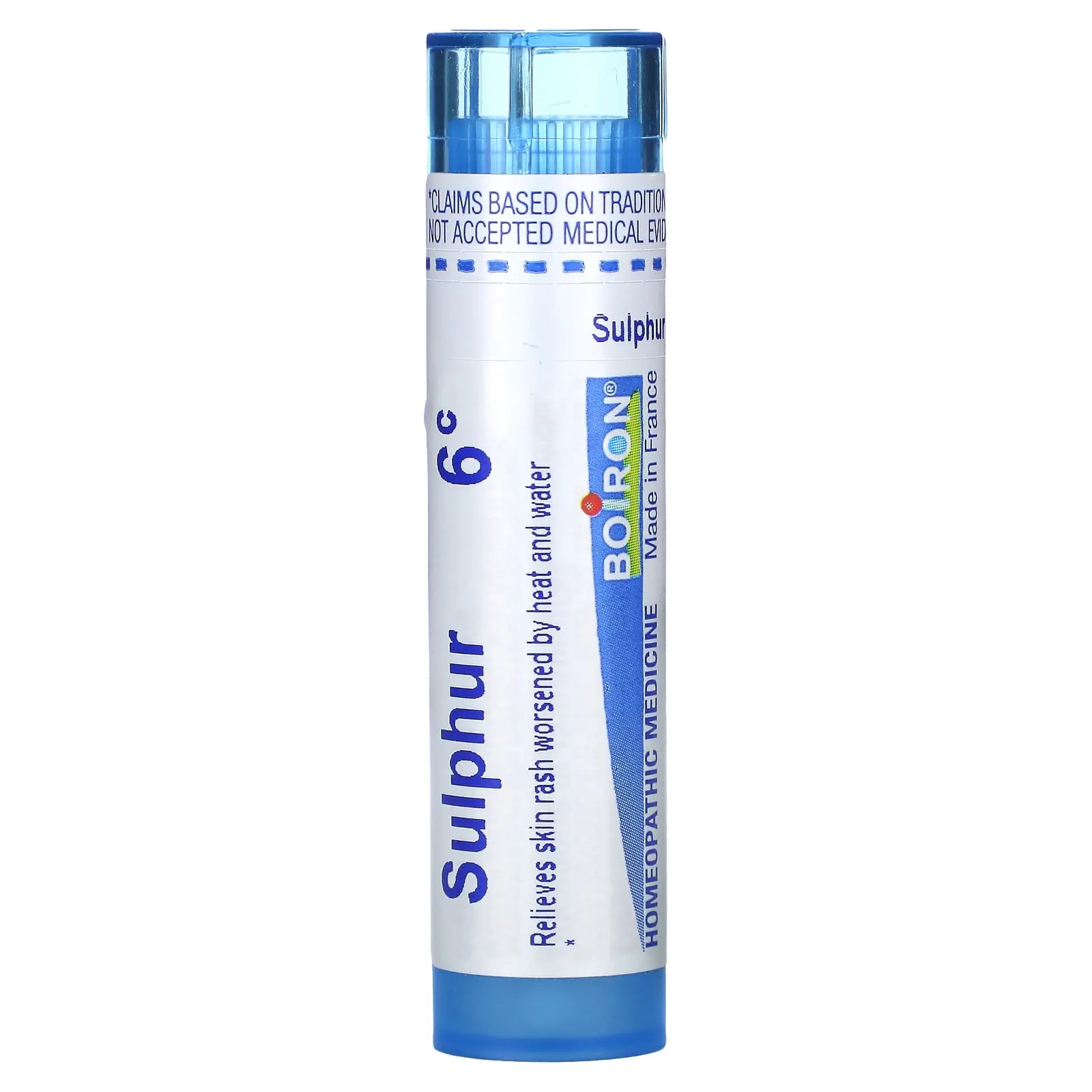 Boiron Sulphur, 6C, Skin Rash Relief, Approx 80 Pellets | HSA/FSA Eligible
