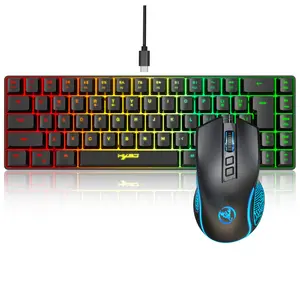 RGB Gaming Keyboard & Mouse Set, Gaming Accessory, Compact Wired Design, Compatible Ps4/xbox/PC/MAC, Ambidextrous Layout, Ideal for Gamers