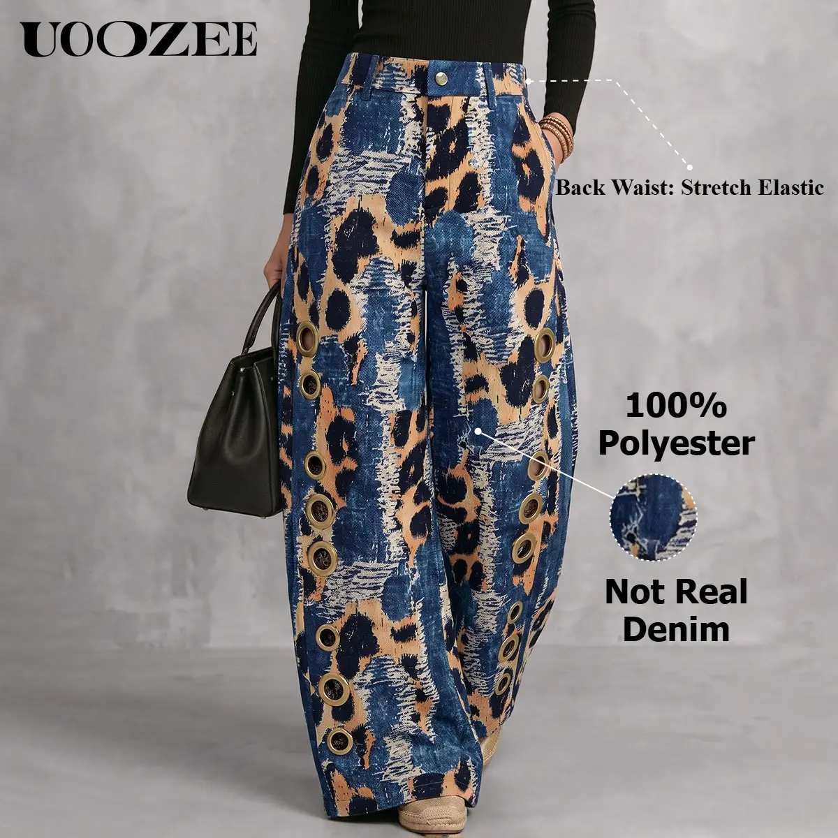 Polyester-Leopard Print(Non-denim)