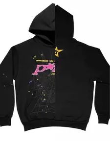 y2k hoodies, Men's Hip Hop Spider WebPattern, Graphic Alphabet Print HarajukuVintage Hoodie, Punk rock style, LongSleeve Street Wear Top For Both Men AndWomen Oversized Hoodies