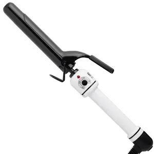 HOT TOOLS Pro Artist Nano Ceramic Curling Iron/Wand | For Smooth, Shiny Hair (1” in) Black/White