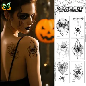 3D Spider Tattoo Sticker – Realistic Temporary Fake Tattoo| Waterproof Body Art Decal for Men & Women