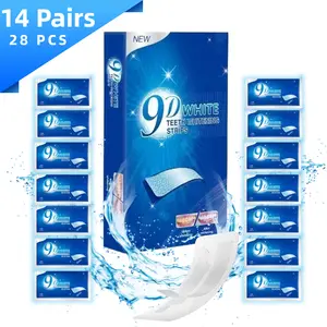 9D Mint Teeth Brightening Whitening Strips 14/42 Pairs Gentle Non-Irritating Oral Care for Women & Men Natural Ingredients Anti-Slip Technology Mild Sensitive, Teeth Brightener Strips, Tooth Brightening Strips