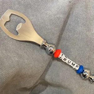 Trump bottle opener - Made By A Small Business in America - MAGA collectors must have - Open your favorite bottle with this American crafted Kitchen Utensil - DIY Letter beads with function - TRUMP