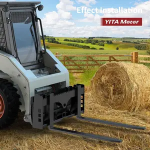 YITAMOTOR 42" Pallet Fork Blades, 2500lbs Capacity Forklift Blades for Tractors Loaders Skid Steer Attachment 2 Packs Durable Construction & Powerful Lift