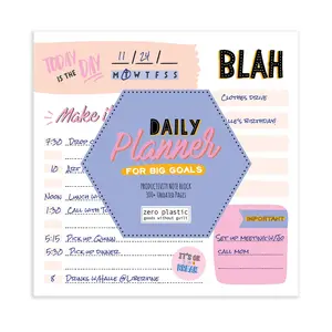 Make it Happen Daily Open Dated Desktop Note Block