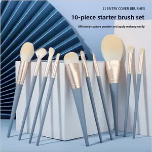 10 pieces of Blue Bridge makeup brush, a whole set of makeup tools, powder brush, eye shadow brush, soft hair brush