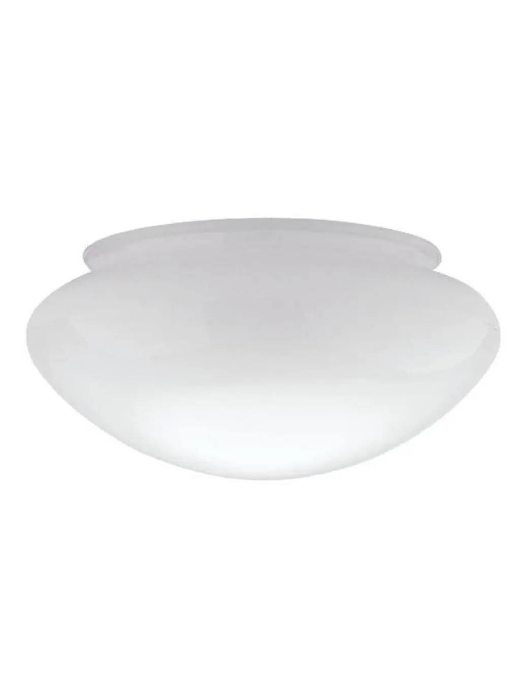 Westinghouse Mushroom Shape Lighting Accessory - Handblown White Glass Shade, 3.75in H x 7.50in W x 7.50in L, 14.17 lbs, Slides into Shade Holder, Tighten Fitter Screws for Kitchens & Bathrooms Home Improvement