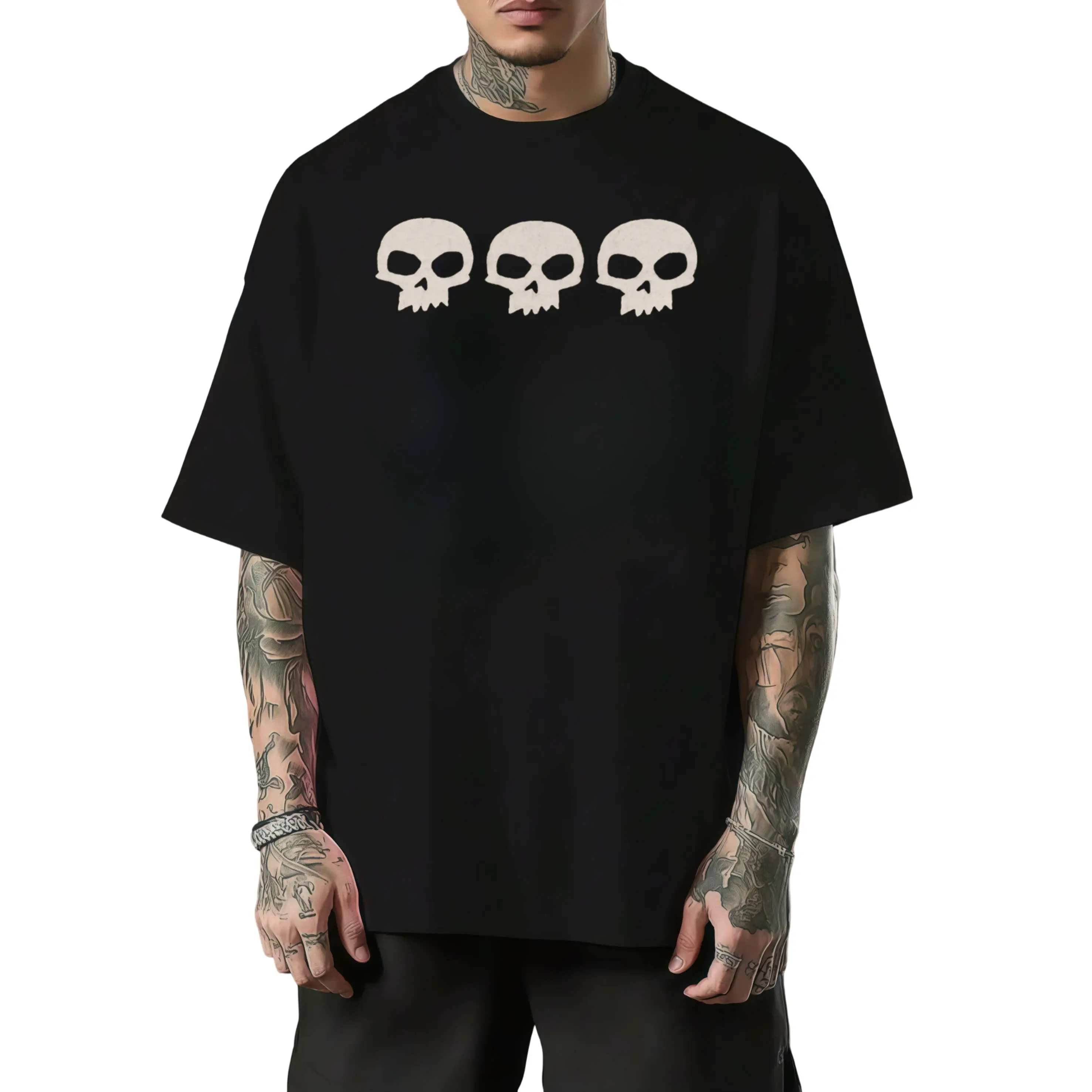 Black Skull Graphic T Shirt for Women Men Unisex Short Sleeve Tee Gothic Grunge Y2K Skater Streetwear Emo Style Casual Idea