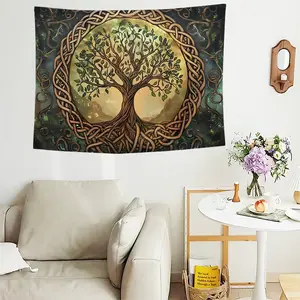 1pc Celtic Norse Yggdrasil Tapestry World Tree Wall Tapestry, High-Definition Printing Polyester Tapestries for Bedroom, Living Room, University Dormitory, Indoor Wall Decoration, Tapestries with Free Installation Package, As Holiday Gift for Friends