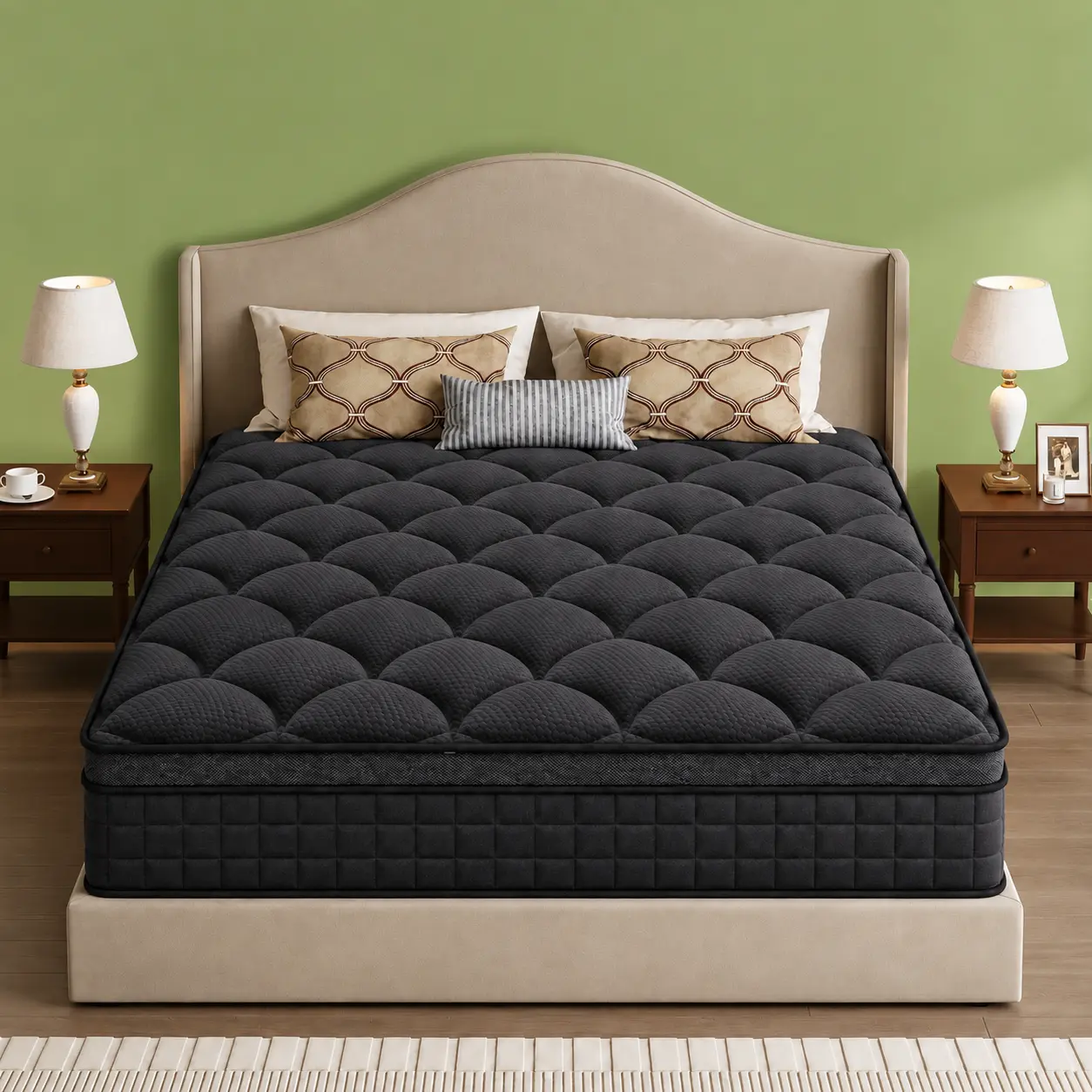 8/10/12/14 Inch Hybrid Memory Foam Mattress, Pocket Spring Support, Pressure Relief & Motion Isolation, Twin / Full / Queen / King, Mattresses, King Size Mattresses
