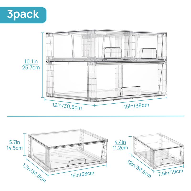 Vtopmart Stackable Storage Drawers Set of 5/8 Clear Plastic Organizer Bins for Nursery Bottle Station and Beauty Supplies Vanity Bathroom Cabinet Pantry Organization Multi-Size Flexible Design BPA-Free Safe New Year Gift Vtopmart Stackable Storage Drawers Set of 5/8 Clear Plastic Organizer Bins for Nursery Bottle Station and Beauty Supplies Vanity Bathroom Cabinet Pantry Organization Multi-Size Flexible Design BPA-Free Safe New Year Gift