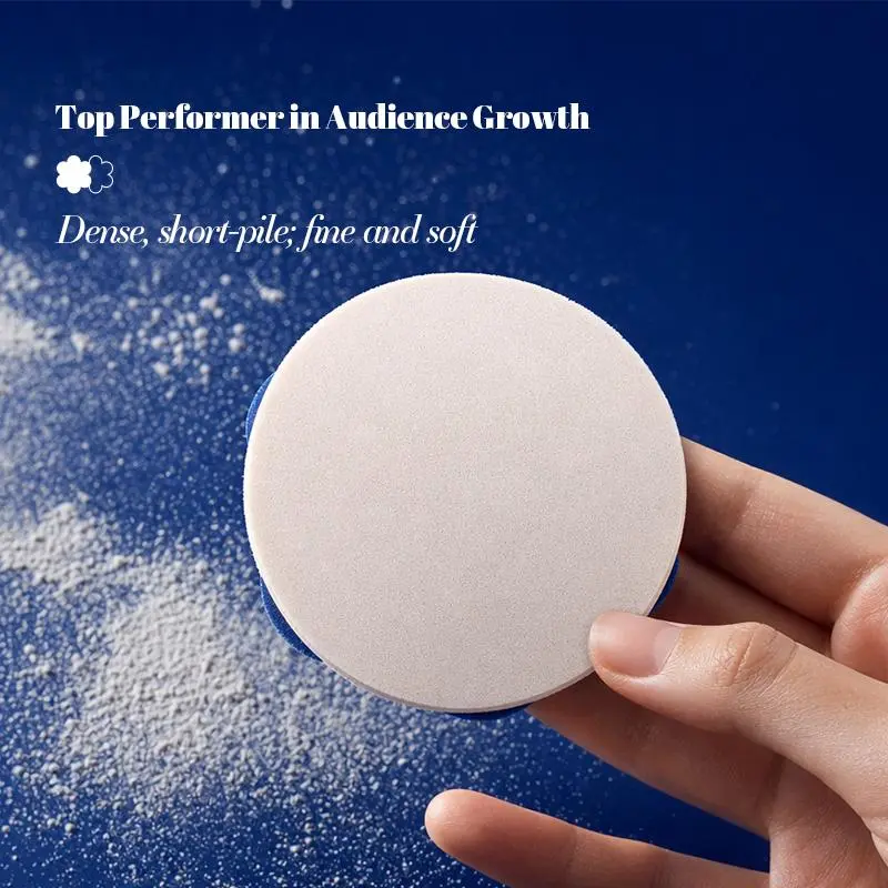 Cute Flower Velvet Setting Puff - Ultra Thin Soft Focus Loose Powder Sponge for Flawless Cushion Finish