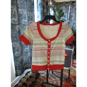 Lilka Anthropologie Fair Isle Pajama PJs Set MEDIUM Excellent condition
