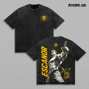 Escanor Seven Deadly Sins The One Lion Sin of Pride Vintage Heavyweight Cotton T-Shirt Anime Graphic Oversized Tee Manga Streetwear Unisex Gift