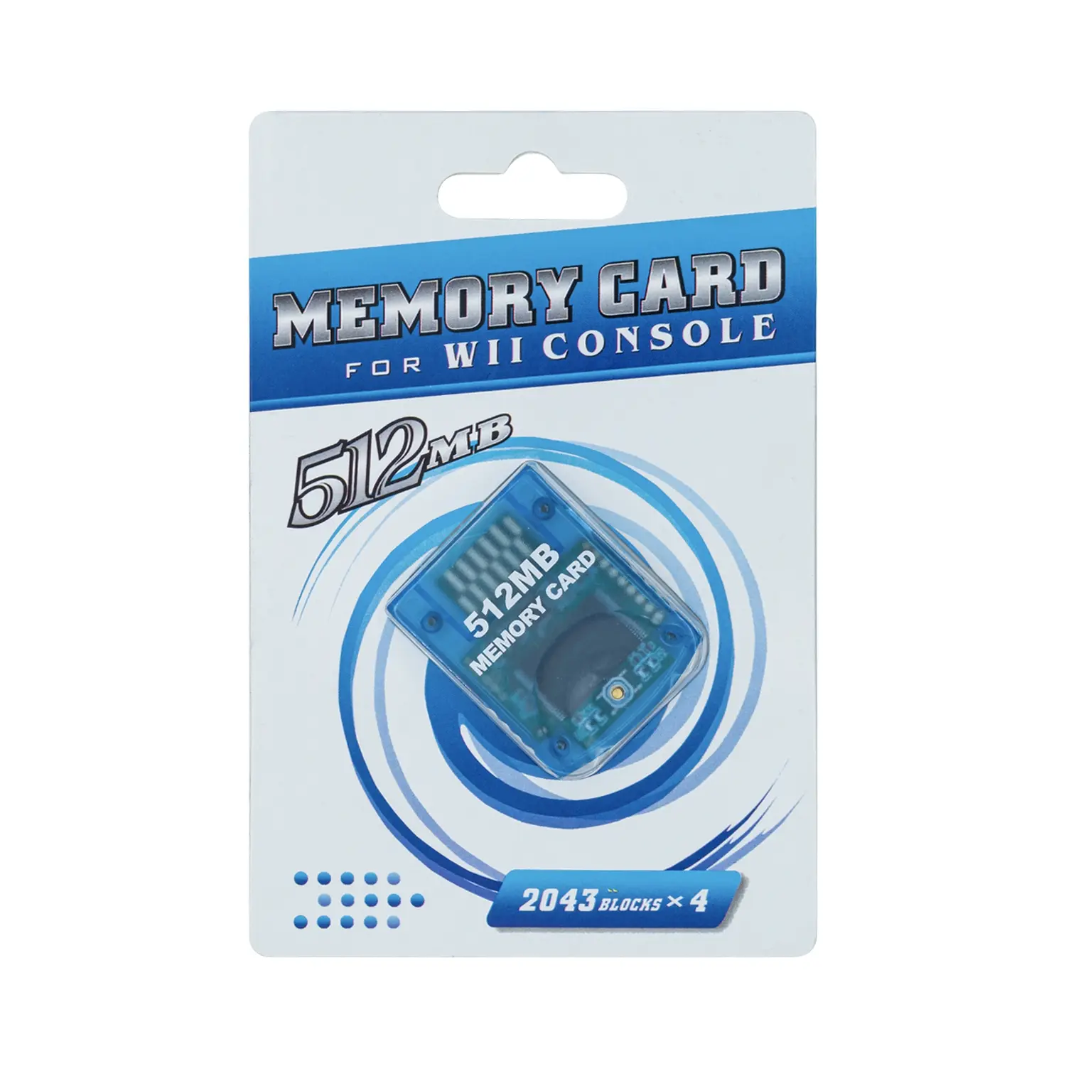 Mcbazel Gamecube Memory Cards,Memory Card Compatible with Gamecube and Wii Console - Blue 512MB