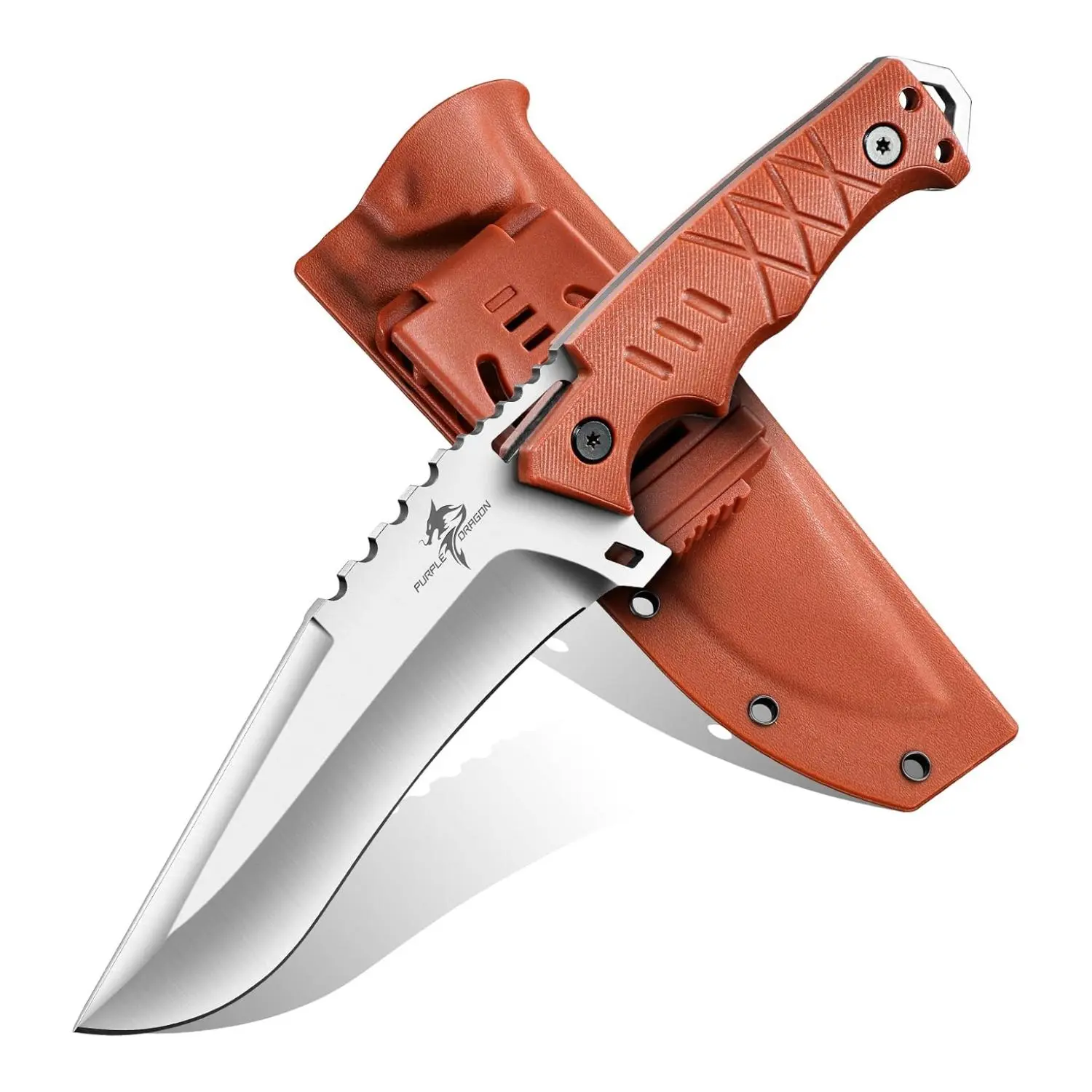 Purple Dragon Garden Knife with Sheath - D2 Steel Garden Tool for Outdoor Use - Ergonomic G10 Handle Gardening Gear Gift for Men
