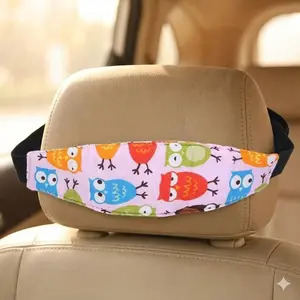 Adjustable Infant Car Head Support Pillow: Breathable Non-Slip Neck Protector, Secure Belt Lock System, Travel Comfort Headrest for Newborn & Toddler Safety Seat