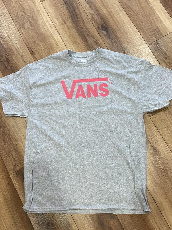 Vans Hot Pink Logo Grey Shirt