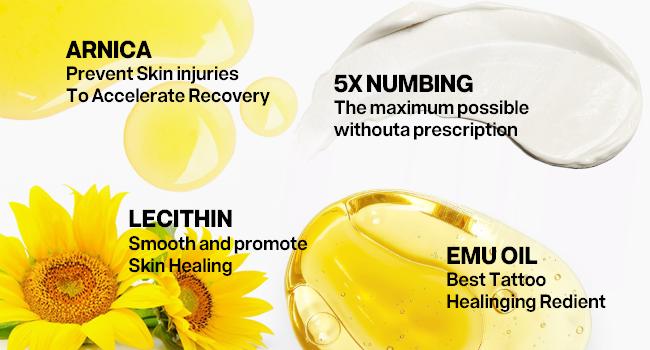 Tattoo Numbing Cream Extra Strength: 6 Hours Painless Tattoos - Maximum Strength Numbing Cream with 5x Numbing
