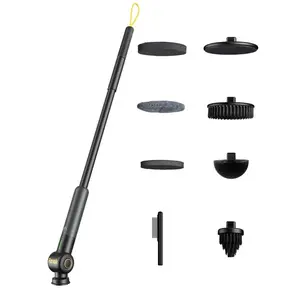 【FathersDayGift】Fanttik G9 Pro Cordless Shower Scrubberbrush, VoltiPulse Motor, Dual-Speed Control, 6 Brush Heads, Adjustable Angle, IPX7 Waterproof, Type-C Charging, for Bathroom Tile Grout, Shower Floor Scrubber, Smart Tools and Gadgets, Cleaning Tools,