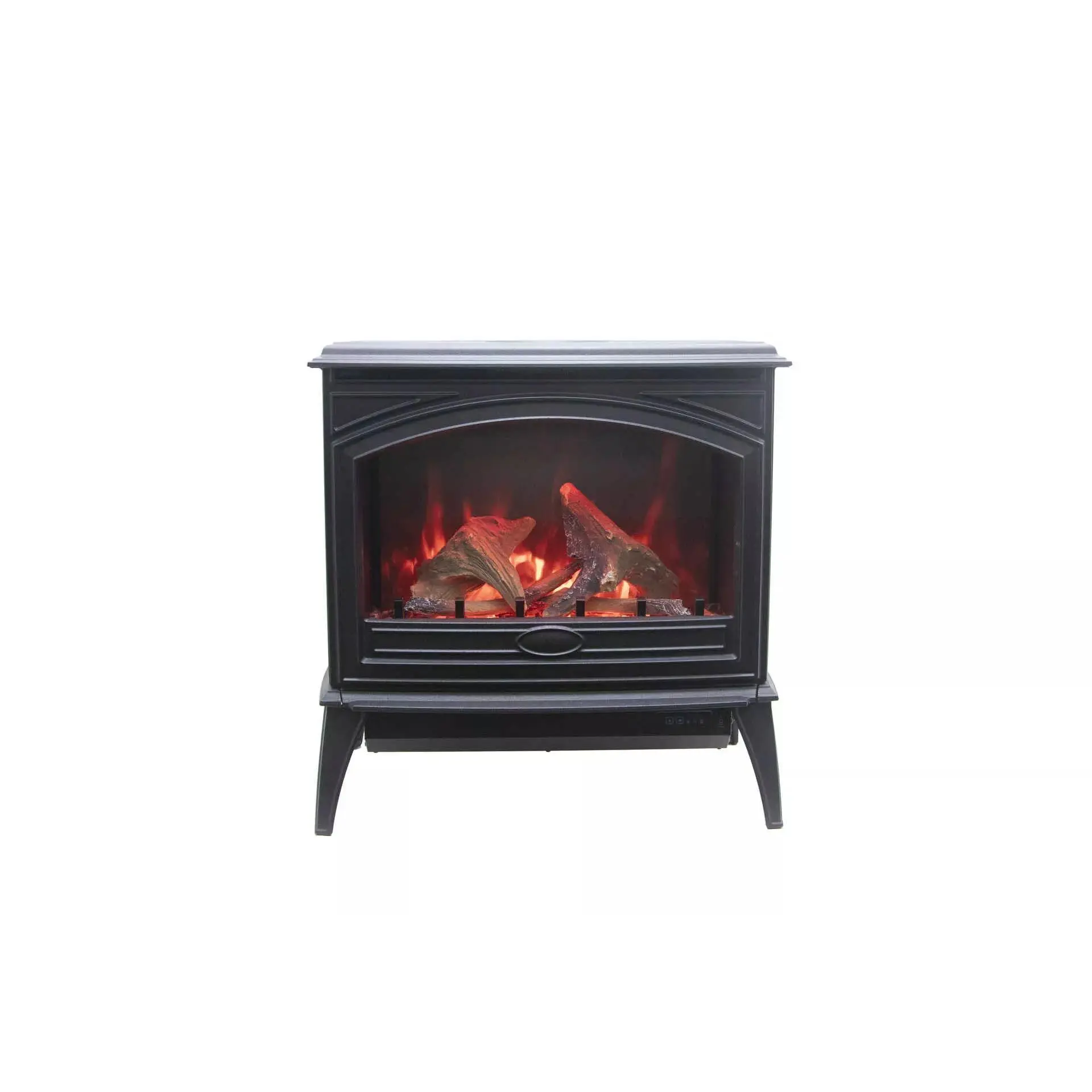 Amantii Lynwood E70-NA 70cm Electric Fireplace with Realistic LED Flames & Glowing Embers Durable Cast Iron Body Energy Efficient Safe Cool Touch Surfaces Overheat Protection Year Round Cozy Vibes