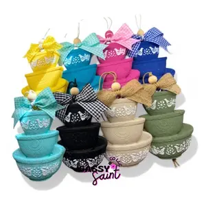 Sassy Saint Inverted Colors Vintage Bowls Freshie - Effective Air Freshener with Aroma Therapy for a Refreshing Car Smell