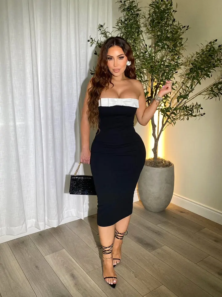 black strapless midi dress - TikTok Shop black strapless midi dress - TikTok Shop
