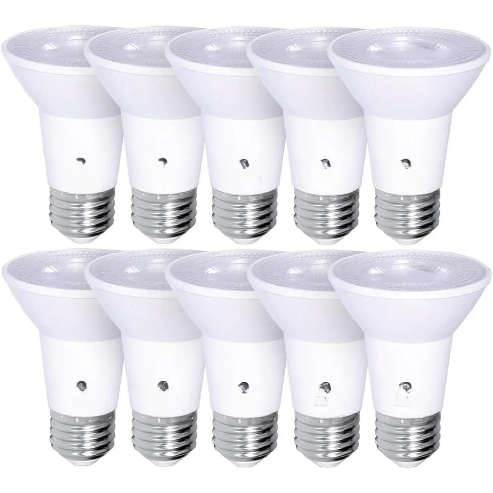 10 Pack PAR20 Outdoor LED Flood Light Bulb 8W 75 Watt Equivalent 500 Lumens Dimmable  E26 4000K Cool White LED Flood Light  for  Spotlight Indoor Led Recessed Light