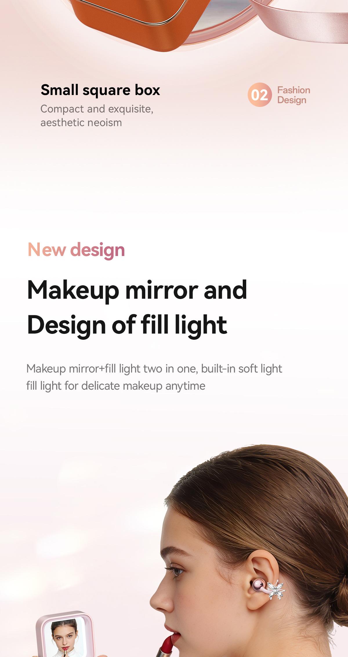 Chengruida M161 ,Butterfly earrings ,Portable Beauty Tool Clip-On Headphones, Fashion Earring Style Open Ear Wireless Earbuds with Panoramic Surround Sound