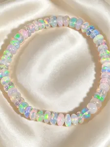 Natural Ethiopian Bracelet, Stretchable Elastic Cord Jewelry, Shimmering Finish, Shines More Brilliantly in Light, Elegant and Beautiful Accessory, Gorgeous Bracelet