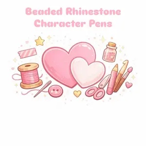 JFKreations Rhinestone Character Beaded Pen with Elegant Design and Unique Sparkle for Daily Writing Ideal for Students and Professionals