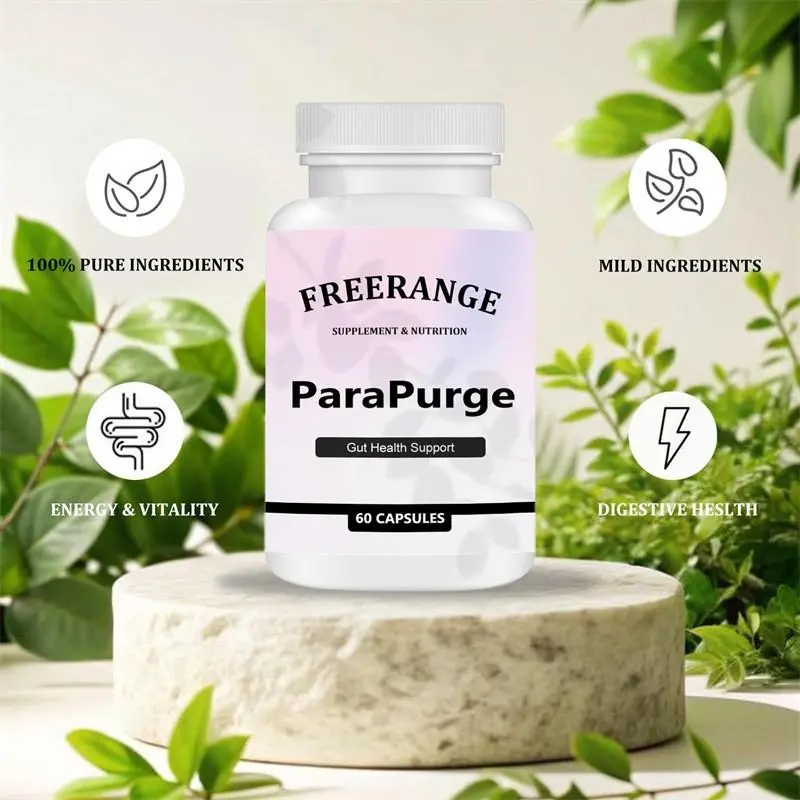 FreeRange ParaPurge Gut Health Support Capsules, Natural Digestive Cleanse Supplement, 60 Capsules Healthcare Dietary