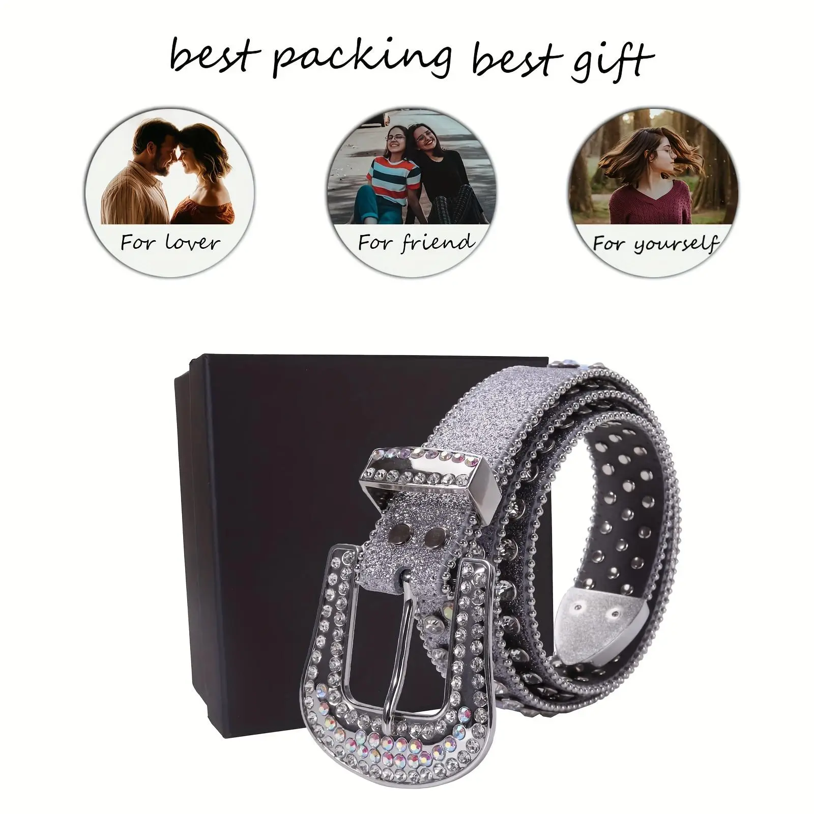 BB belt y2k Handmade Silvery Rhinestone Belt With Western Hip-hop Style, Suitable For Both Men And Women,Perfect For Decorating And Matching With Jeans. goth  belt Punk Fashion Waistband cheetah print beltsmen