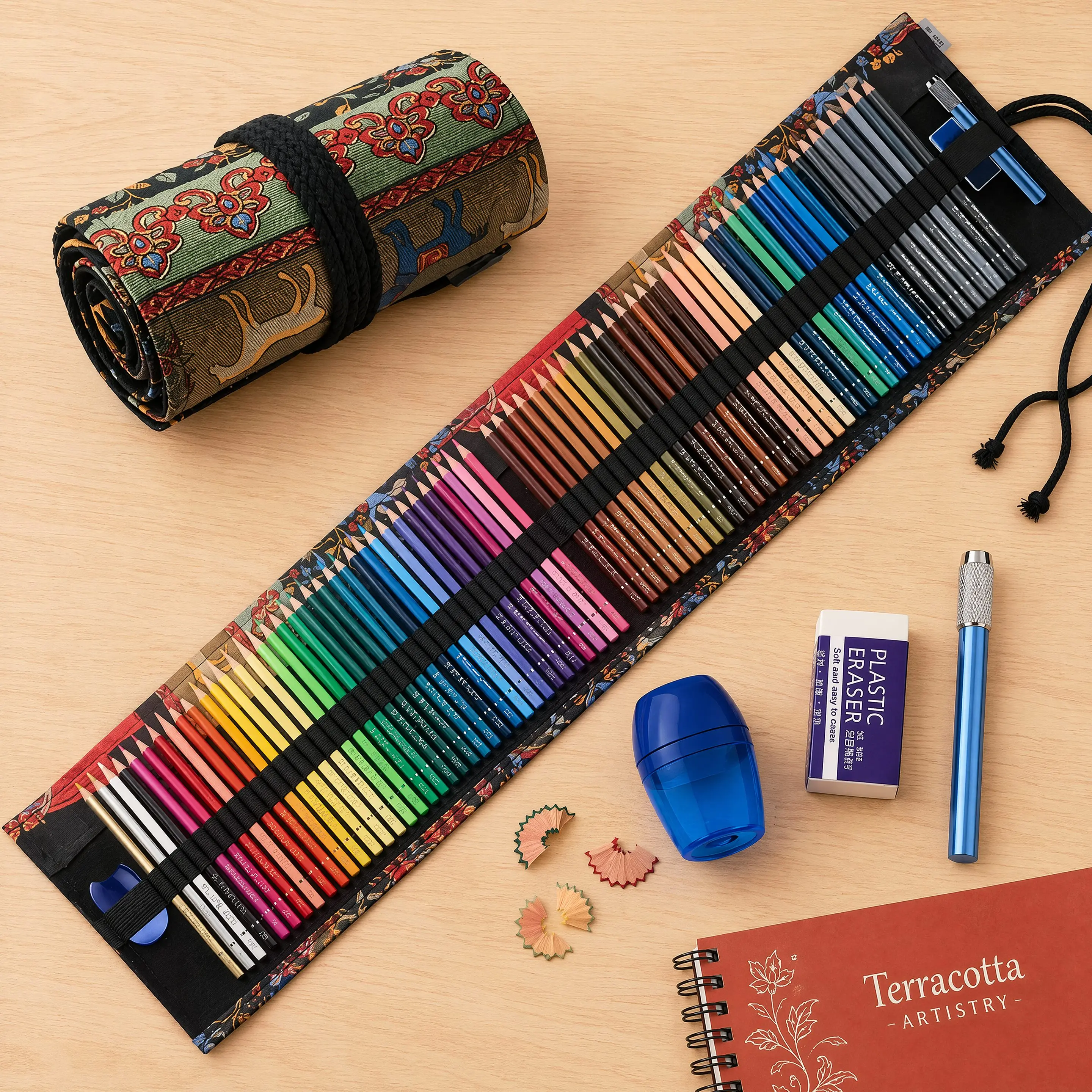 72PCS Colored Pencils Set, 72 Premium Soft Core Colored Pencils for Artists Adults Coloring Drawing, Portable Zipper Case