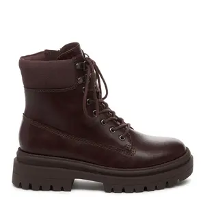 Danie Brown Boots Platform Lug Sole Combat Bootie