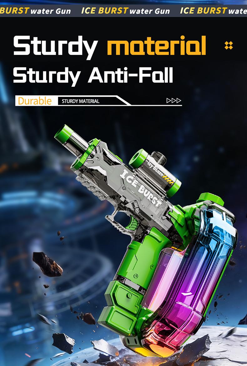 【Summer Time】Electric Water Guns for Adult Kid, With lighting and sound effects Strongest Full Automatic Water Pistol High Capacity 500+ Water Blaster, Range Powerful Classic Water Squirt, Summer Outdoor Swimming Pool Water Toy summervibes team toys