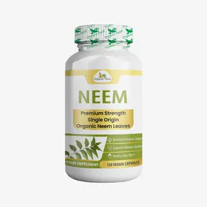 Organic Veda Neem Capsules – Herbal Supplement for Clear Skin, Immune & Gut Health For Men & Women - Single Origin True Green Neem Leaf Powder - Purifying & Cleansing Ayurveda Herb, 120 Vegan Capsules