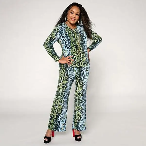 Vivica A. Fox Collection 2-Piece Palazzo Pant Set