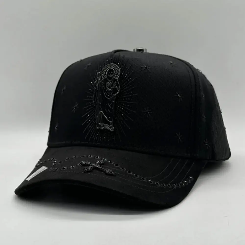 BIGG BOSS // SAN JUDAS CRYSTAL TOTAL BLACK GORRA ENVIO EN CAJA