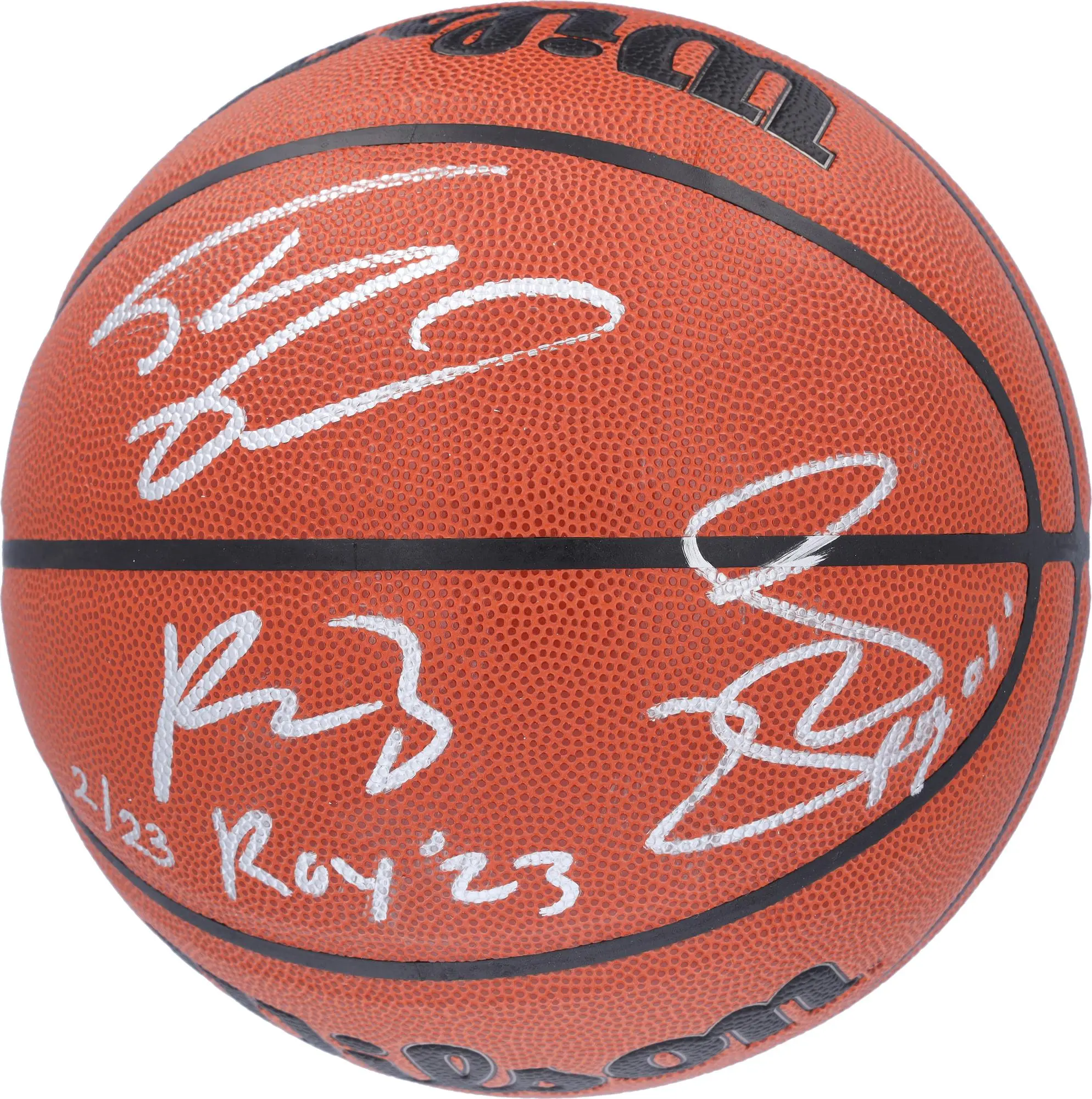 Shaquille O'Neal, Paolo Banchero, and Mike Miller Multi Autographed Wilson Authentic Series Indoor/Outdoor Basketball with "ROY 00-01" and "ROY 23" Inscriptions - Limited Edition of 23 - Fanatics Authentic Certified