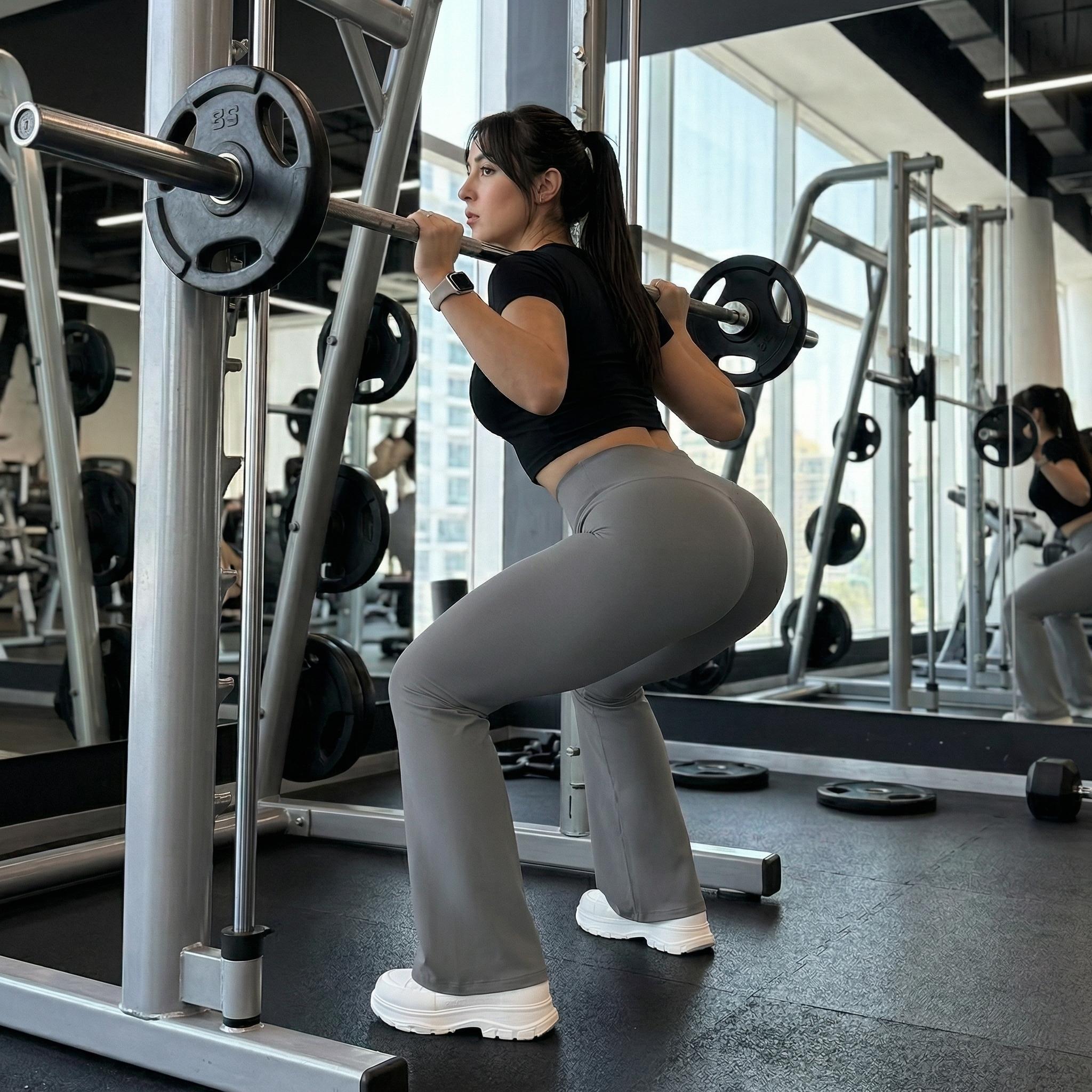 CQQNBV Loose High-Waist Business Casual Pants Yoga Pants Women Wide Leg Pants Comfortable bell-bottoms