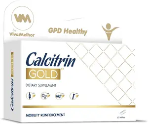 Calcitrin Gold with calcium & vitamin D boosts mobility & strengthens bones. 60 tablets, daily care for active life.