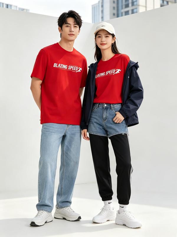 Women's Blazing Speed Pure Cotton Short-Sleeve Crew Neck Tee - Breathable, Comfortable Fabric, Easy-Wash, Well-Fitted Casual Beach Tshirt, Matching Print Cap Sleeve Women's T-Shirt
