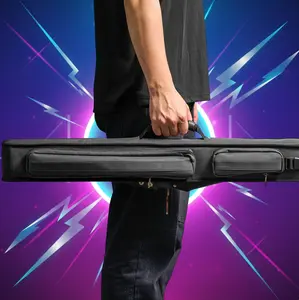EVO Billiards 2x3 Hard Cue Case in Gray - Holds 2 Butts & 3 Shafts, Durable Synthetic Leather Shell, Velvet-Lined Interior, Zippered Accessory Pocket, Adjustable Shoulder Strap