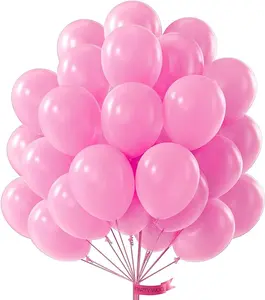 PartyWoo Pearl Pink Balloons 50 pcs 12 Inch Light Pastel Baby Pink Latex Helium Balloons for Wedding Baby Shower Gender Reveal Bachelorette Bridal Shower Princess Birthday Party Decorations Pink-Z58
