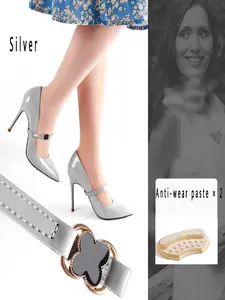 Anti-Slip Heel Strap Set for Women High Heels, Includes Shoe Laces and Anti-Wear Pads, Perfect for Home Use, Prevents Slipping